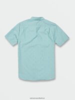 Z0ZR08142 Cali Blue Heather Men Graffen Short Sleeve Shirt Volcom Clothing - Image 3