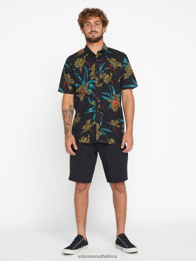 z0zr08144_black_combo_men_island_time_short_sleeve_shirt_volcom_clothing.jpg Z0ZR08144 Black Combo Men Island Time Short Sleeve Shirt Volcom Clothing - Image 1