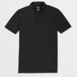 Z0ZR08145 Black Men Hazard Pro Polo Short Sleeve Shirt Volcom Clothing