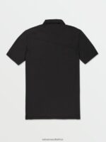 Z0ZR08145 Black Men Hazard Pro Polo Short Sleeve Shirt Volcom Clothing - Image 3