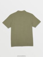 Z0ZR08148 Army Green Combo Men Hobarstone Short Sleeve Shirt Volcom Clothing - Image 2