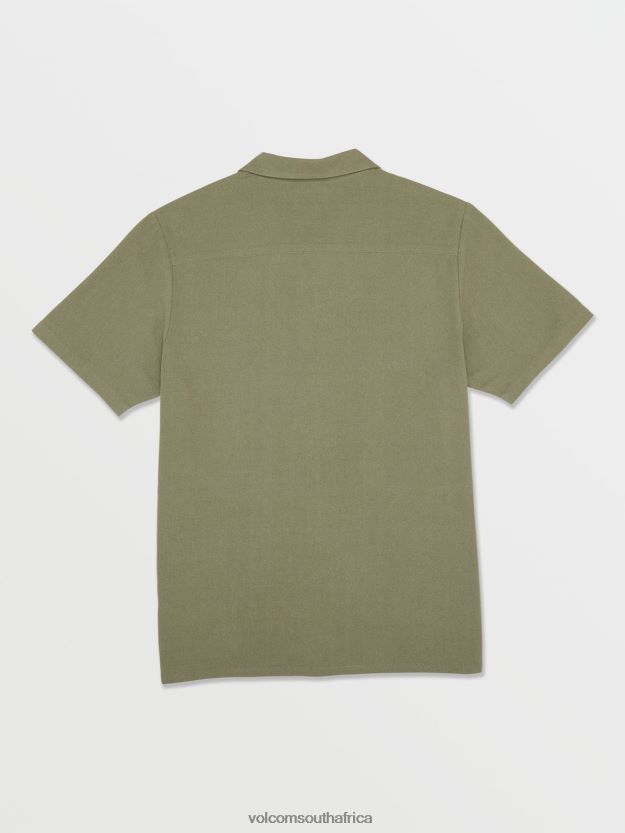 Z0ZR08148 Army Green Combo Men Hobarstone Short Sleeve Shirt Volcom Clothing - Image 2