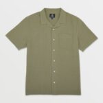 Z0ZR08148 Army Green Combo Men Hobarstone Short Sleeve Shirt Volcom Clothing