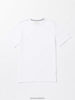 Z0ZR0814 White Men Solid Short Sleeve Tee Volcom Clothing