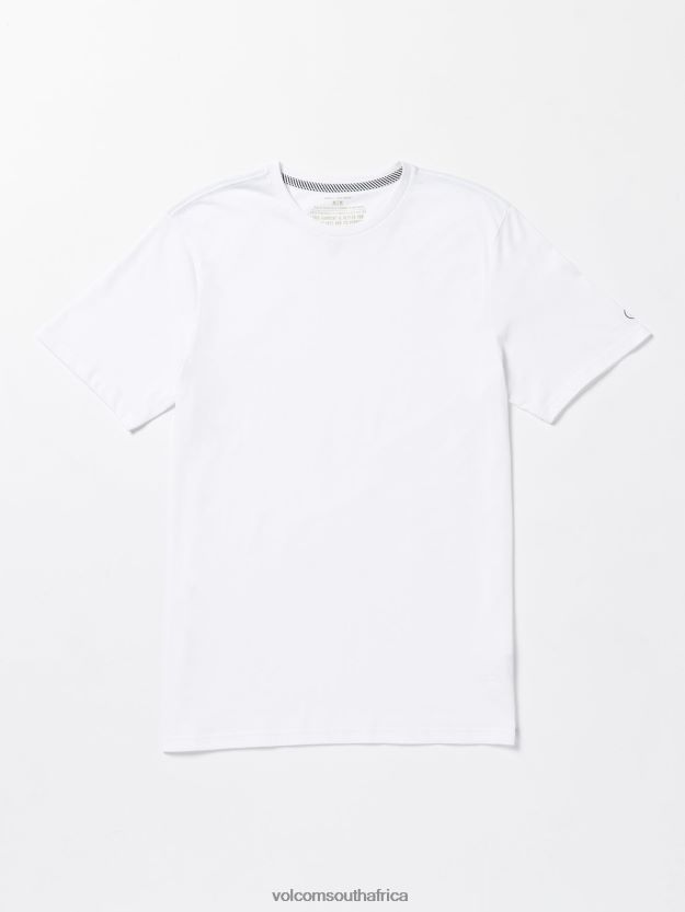 z0zr0814_white_men_solid_short_sleeve_tee_volcom_clothing.jpg Z0ZR0814 White Men Solid Short Sleeve Tee Volcom Clothing - Image 1