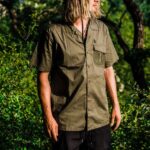 Z0ZR08153 Winter Moss Men Skate Vitals Alec Majerus Short Sleeve Shirt Volcom Clothing