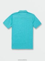Z0ZR08154 Electric Blue Men Wowzer Polo Short Sleeve Shirt Volcom Clothing - Image 2