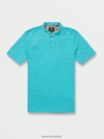 Z0ZR08154 Electric Blue Men Wowzer Polo Short Sleeve Shirt Volcom Clothing