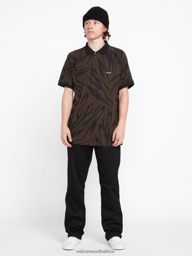 z0zr08155_tobacco_men_ralphie_polo_short_sleeve_shirt_volcom_clothing.jpg Z0ZR08155 Tobacco Men Ralphie Polo Short Sleeve Shirt Volcom Clothing - Image 1