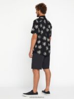Z0ZR08156 Black Men Lazy Dazey Short Sleeve Shirt Volcom Clothing - Image 3