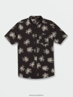Z0ZR08156 Black Men Lazy Dazey Short Sleeve Shirt Volcom Clothing - Image 5