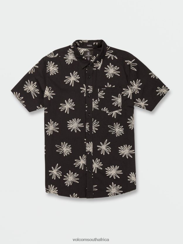 Z0ZR08156 Black Men Lazy Dazey Short Sleeve Shirt Volcom Clothing - Image 5