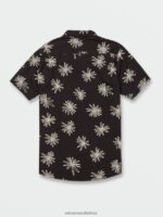 Z0ZR08156 Black Men Lazy Dazey Short Sleeve Shirt Volcom Clothing - Image 7