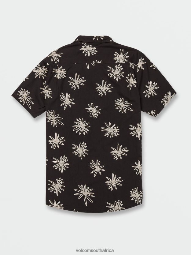 Z0ZR08156 Black Men Lazy Dazey Short Sleeve Shirt Volcom Clothing - Image 7