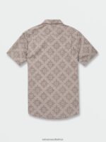 Z0ZR08158 Tower Grey Men Throwing Star Short Sleeve Shirt Volcom Clothing - Image 2
