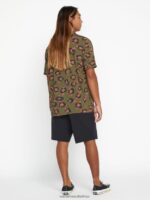 Z0ZR08159 Military Men Stone Party Animals Short Sleeve Shirt Volcom Clothing - Image 2