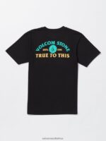 Z0ZR0815 Black Men Marcher Short Sleeve Tee Volcom Clothing - Image 3