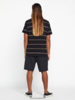 Z0ZR08167 Black Men Thortan Crew Short Sleeve Shirt Volcom Clothing - Image 3