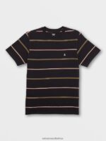 Z0ZR08167 Black Men Thortan Crew Short Sleeve Shirt Volcom Clothing - Image 4