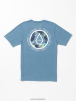 Z0ZR0816 Indigo Ridge Heather Men Linkfill Short Sleeve Tee Volcom Clothing - Image 2