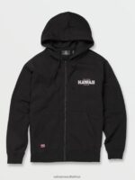 Z0ZR08172 Black Men Apex Zip Fleece Hoodie Volcom Clothing