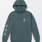 Z0ZR08177 Dark Slate Men Iconic Stone Hoodie Volcom Clothing