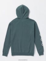 Z0ZR08177 Dark Slate Men Iconic Stone Hoodie Volcom Clothing - Image 3