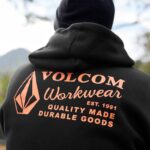 Z0ZR08178 Black Men Workwear Pullover Hoodie Volcom Clothing
