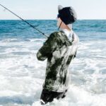 Z0ZR08179 Black Men Surf Vitals Balaram Stack Hooded Long Sleeve 50 UPF Rashguard Volcom Clothing