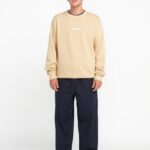 Z0ZR08180 Almond Men Produce Crew Sweatshirt Volcom Clothing