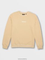 Z0ZR08180 Almond Men Produce Crew Sweatshirt Volcom Clothing - Image 4