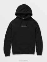 Z0ZR08184 Black Men Stone Hoodie Volcom Clothing