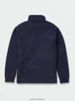Z0ZR08193 Navy Men Workwear Bonded Fleece Jacket Volcom Clothing - Image 6