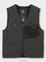 Z0ZR08196 Black Men Skate Vitals Alec Majerus Vest Volcom Clothing - Image 15