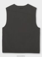 Z0ZR08196 Black Men Skate Vitals Alec Majerus Vest Volcom Clothing - Image 4