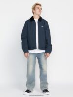 Z0ZR08198 Navy Men Voider Lined Jacket Volcom Clothing - Image 8