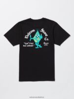 Z0ZR0819 Black Men Party Of 1 Short Sleeve Tee Volcom Clothing - Image 3