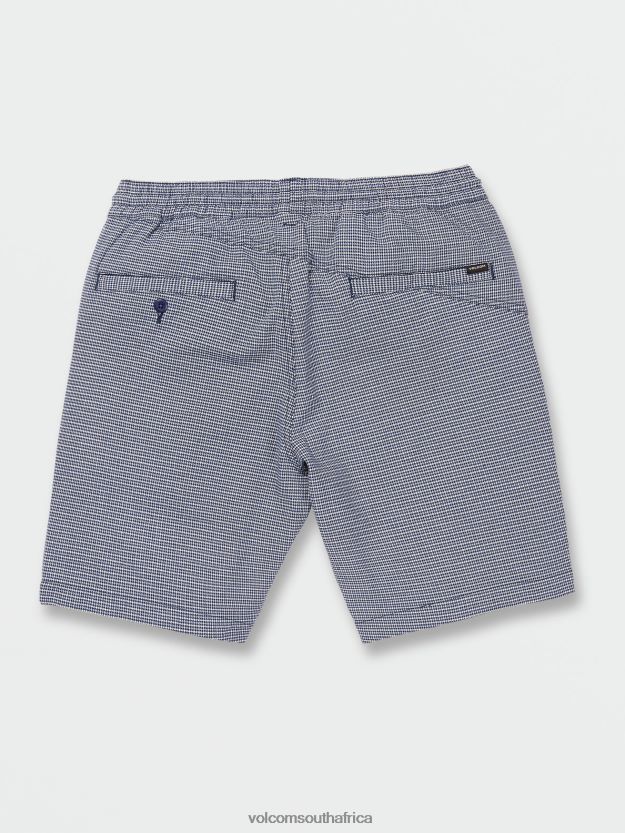 Z0ZR08202 Navy Men Frickin Mix Elastic Waist Shorts Volcom Clothing - Image 3