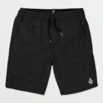 Z0ZR08203 Black Men Understoned Hybrid Shorts Volcom Clothing