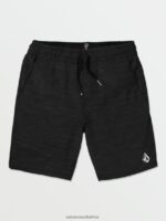 Z0ZR08203 Black Men Understoned Hybrid Shorts Volcom Clothing