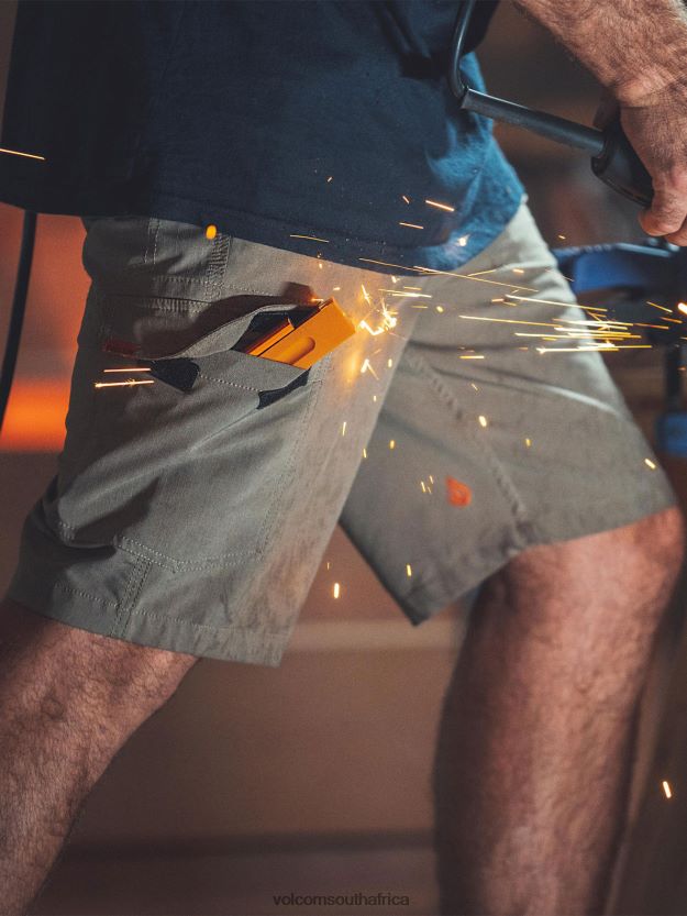 Z0ZR08204 Brindle Men Workwear Slab Hybrid Shorts Volcom Clothing - Image 14