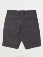Z0ZR08206 Charcoal Heather Men Frickin Modern Stretch Chino Shorts Volcom Clothing - Image 2