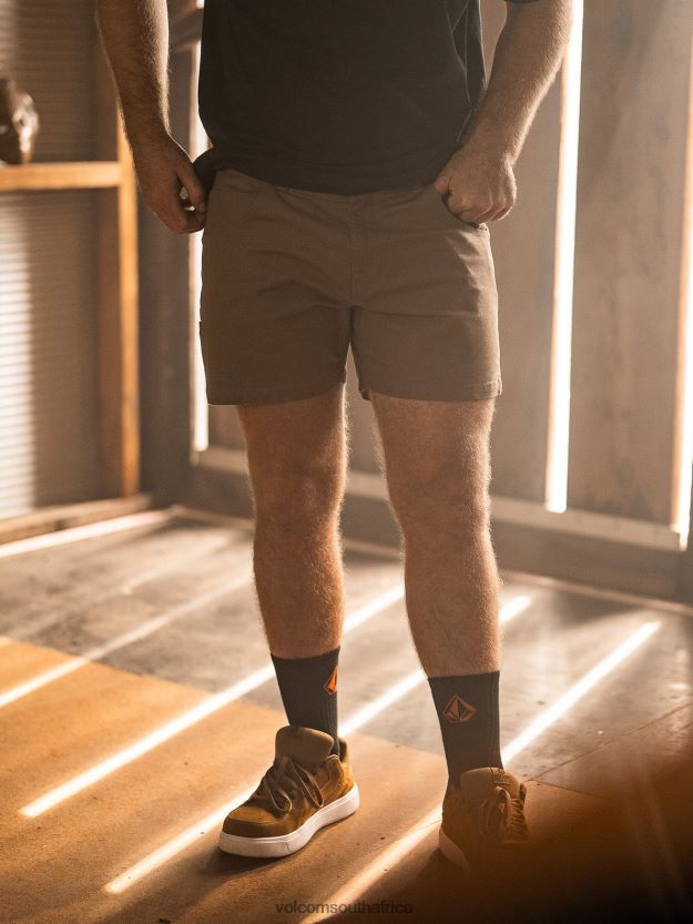 Z0ZR08209 Brindle Men Workwear Bevel Work Shorts Volcom Clothing - Image 13