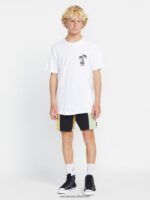 Z0ZR0820 White Men Glassy Daze Short Sleeve Tee Volcom Clothing - Image 4