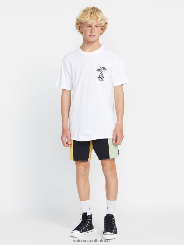 Z0ZR0820 White Men Glassy Daze Short Sleeve Tee Volcom Clothing - Image 4