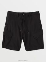 Z0ZR08210 Black Men Country Days Hybrid Shorts Volcom Clothing