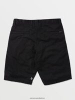 Z0ZR08211 Black Men Frickin Modern Stretch Chino Shorts Volcom Clothing - Image 2