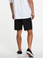 Z0ZR08213 Black Men Frickin Elastic Waist Shorts Volcom Clothing - Image 2