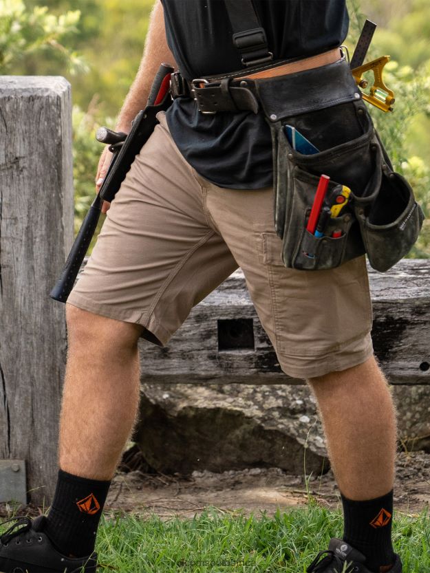z0zr08214_brindle_men_workwear_caliper_work_shorts_volcom_clothing.jpg Z0ZR08214 Brindle Men Workwear Caliper Work Shorts Volcom Clothing - Image 1