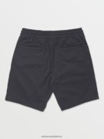 Z0ZR08215 Charcoal Men Frickin Elastic Waist Shorts Volcom Clothing - Image 2